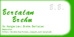 bertalan brehm business card